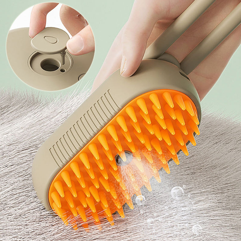 Cat Steam Brush 3 In 1 Electric Spray Hair For Massage Pet Grooming  Free Shipping ( 6 To 10 Days )